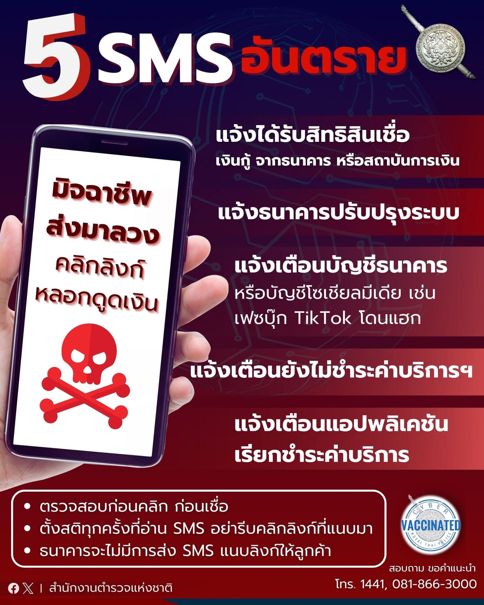 โปรดระวัง!!! 5 SMS อันตราย